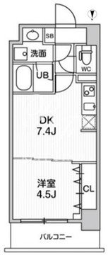 ウィーヴプレイス森下 203 間取り図