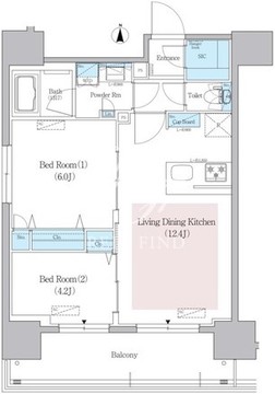 アーバネックス蔵前レジデンス 1302 間取り図