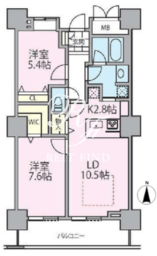 ロイヤルパークスタワー南千住 2209 間取り図