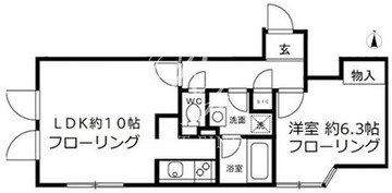 アレーロ白山2 303 間取り図