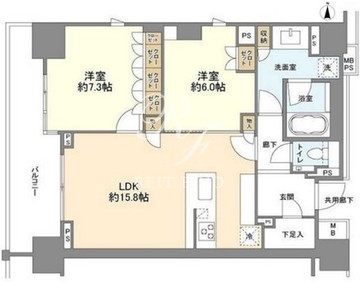 ブランズ渋谷常盤松 704 間取り図