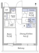 イプセ四谷三丁目 204 間取り図