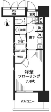 フォンテーヌ芝浦 1306 間取り図