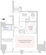 ラ・トゥール飯田橋 1107 間取り図