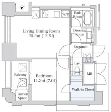 プラティーヌ西新宿 504 間取り図