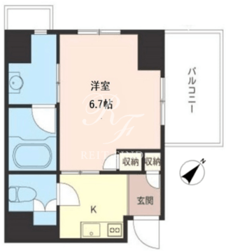 オーキッドレジデンス品川 214 間取り図