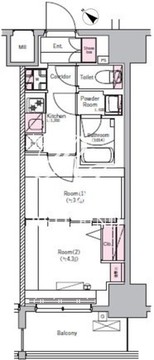 シーフォルム王子2 1102 間取り図