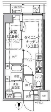 アイルプレミアム押上ノルド 507 間取り図