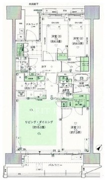 晴海フラッグ PARK-E-1009 間取り図