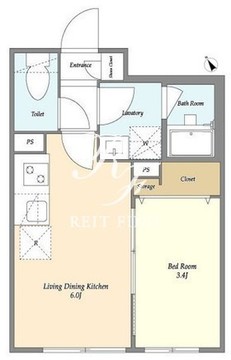 ウェルスクエア武蔵小山 204 間取り図