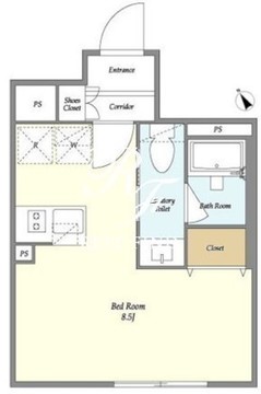 ウェルスクエア武蔵小山 202 間取り図