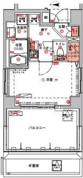 ハーモニーレジデンス浅草 501 間取り図
