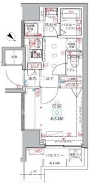 クレヴィスタ大井町 409 間取り図