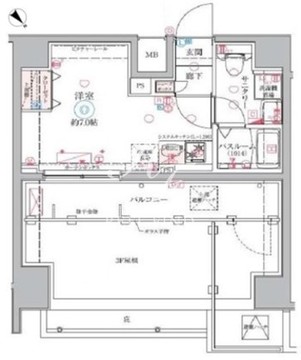 クレヴィスタ大井町 405 間取り図