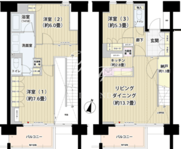 ガーデニエール砧レジデンス 506 間取り図