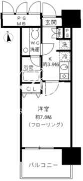 フォンテーヌ芝浦 605 間取り図