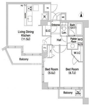コンフォリア碑文谷 306 間取り図