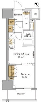 ザ・パークハビオ滝野川 1302 間取り図