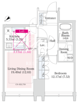 ラ・トゥール新宿グランド 2902 間取り図