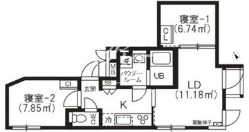 ブリックレジデンス目黒本町 506 間取り図