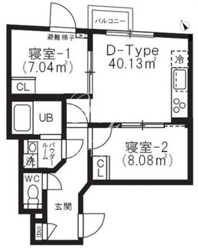 ブリックレジデンス目黒本町 204 間取り図