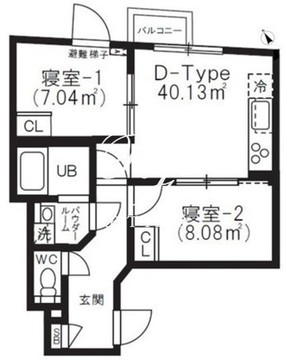 ブリックレジデンス目黒本町 404 間取り図