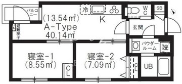 ブリックレジデンス目黒本町 201 間取り図