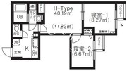 ブリックレジデンス目黒本町 505 間取り図