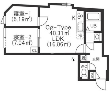 ブリックレジデンス目黒本町 103 間取り図