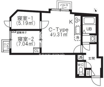 ブリックレジデンス目黒本町 203 間取り図