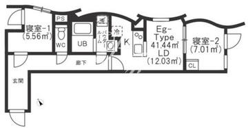 ブリックレジデンス目黒本町 105 間取り図