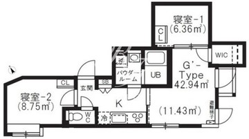 ブリックレジデンス目黒本町 207 間取り図