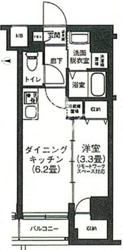 アイルプレミアム押上ノルド 101 間取り図