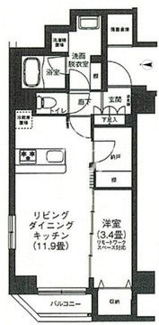 アイルプレミアム押上ノルド 205 間取り図