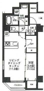 アイルプレミアム押上ノルド 505 間取り図