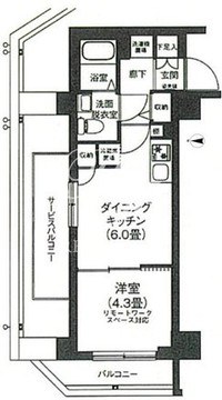 アイルプレミアム押上ノルド 605 間取り図