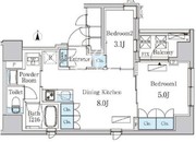 ザ・ライオンズフォーシア八丁堀 203 間取り図