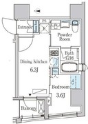 ザ・ライオンズフォーシア八丁堀 402 間取り図