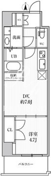 カバナプラス四谷 203 間取り図