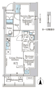 パークアクシス浅草田原町ガーデン 1204 間取り図