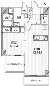 ルクレ西馬込 306 間取り図