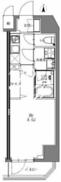 ラドゥセール大森山王 705 間取り図
