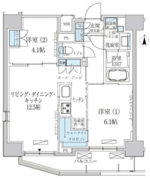 パークアクシス東上野 1103 間取り図