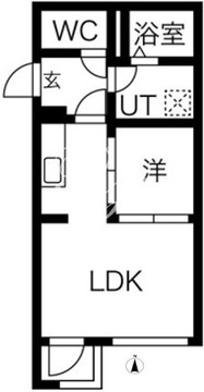 kinomori代々木上原 303 間取り図
