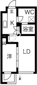 kinomori代々木上原 205 間取り図