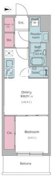 ドゥーエ入谷1 404 間取り図