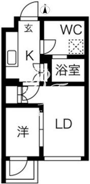 kinomori代々木上原 202 間取り図