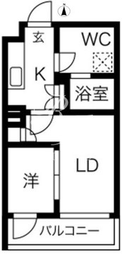 kinomori代々木上原 405 間取り図