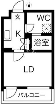 kinomori代々木上原 402 間取り図