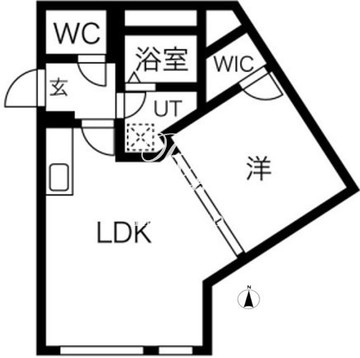 kinomori代々木上原 306 間取り図
